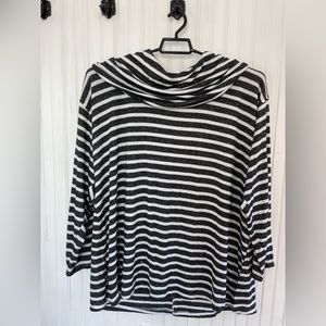 Black and White Cowl Neck Sweater. Super soft!